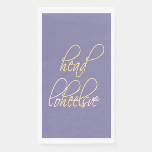 Kopf über Heels in Liebe Serviette (Vorderseite)