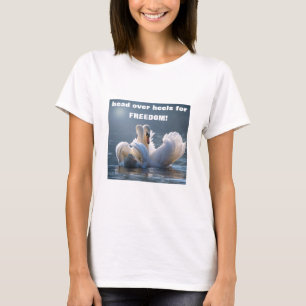 Kopf über Heels - Schwäne (leichter T - Shirt) T-Shirt
