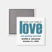 Kopf über Heelse Speichern Sie das Datumsfenster,  Magnet (Vorderseite/Rückseite)