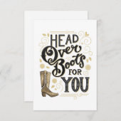 Kopf über Stiefel für Sie Dankeskarte (Vorne/Hinten)