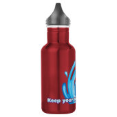 Kopf über Wasser halten Edelstahlflasche (Links)