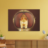 Kopf- und Mischaugen eines Hover Fly Leinwanddruck (Insitu (Wohnzimmer))