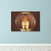 Kopf- und Mischaugen eines Hover Fly Leinwanddruck (Insitu (Holzboden))