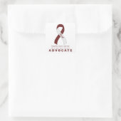 Kopf-und Nackenkrebs-Advocate White-Square-Aufkleb Quadratischer Aufkleber (Tasche)