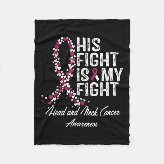 Kopf-und Nackenkrebs Bewusstsein, dass sein Kampf  Fleecedecke (Vorderseite)