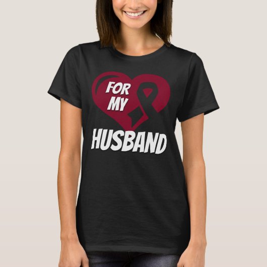 Kopf- und Nackenkrebs für mein Husband T-Shirt (Vorderseite)