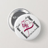 Kopf und Neck Krebs Glaube Hoffnung Liebe Schmette Button (Vorne & Hinten)