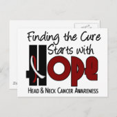 Kopf-und Neckenkrebs-HOPE 4 Postkarte (Vorne/Hinten)