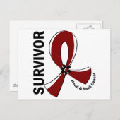 Kopf-und Neckenkrebsüberleben 12 Postkarte (Vorne/Hinten)