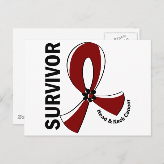 Kopf-und Neckenkrebsüberleben 12 Postkarte (Vorne/Hinten)