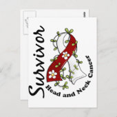 Kopf-und Neckenkrebsüberleben 15 Postkarte (Vorne/Hinten)