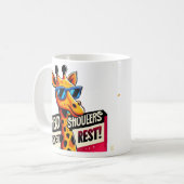 Kopf und Schultern über der Erholung lustige Giraf Kaffeetasse (Vorderseite Links)