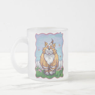 Kopf und Schwanz Ginger Cat Mattglastasse