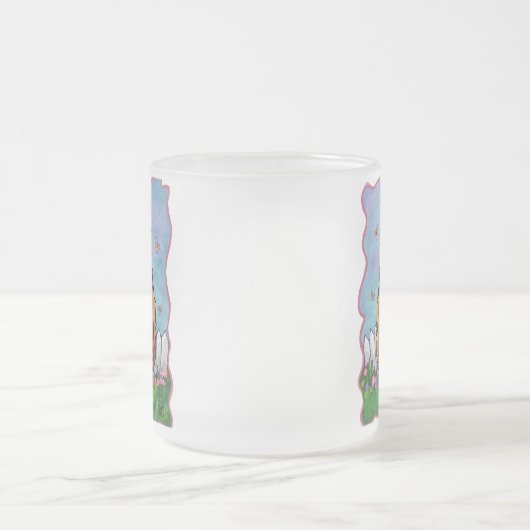 Kopf und Schwanz Ginger Cat Mattglastasse (Mittel)