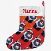 Kopf-und Schwanz-Panda-Bärn-Muster-Weihnachten Großer Weihnachtsstrumpf (Rückseite)