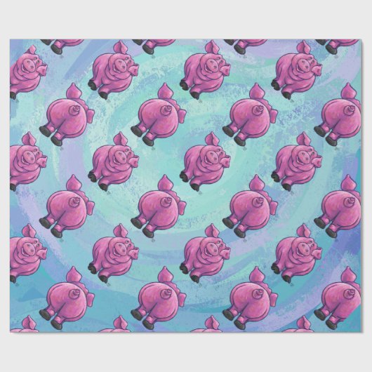 Kopf-und Schwanz-Schwein-Muster Geschenkpapier (Flach)