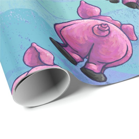 Kopf-und Schwanz-Schwein-Muster Geschenkpapier (Rolleneckpunkt)