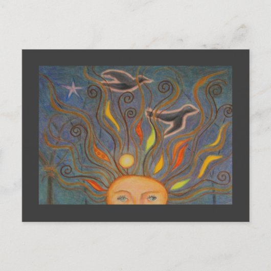 Kopf Voller Fall Postkarte (Vorderseite)