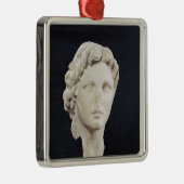 Kopf von Alexander der Große Silbernes Ornament (Rechts)