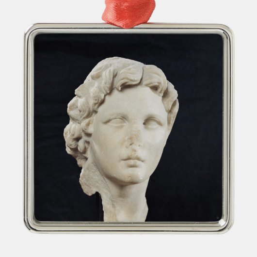 Kopf von Alexander der Große Silbernes Ornament (Vorne)