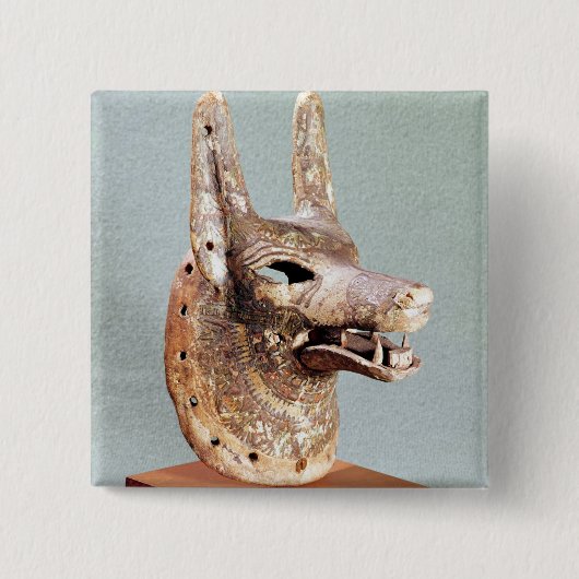 Kopf von Anubis, mit einem eingehängten Kiefer Button (Vorderseite)