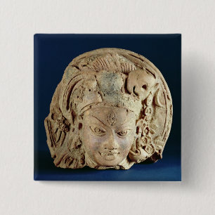 Kopf von Ardhanarisvara, Newal, Unnao (Terrakotta) Button