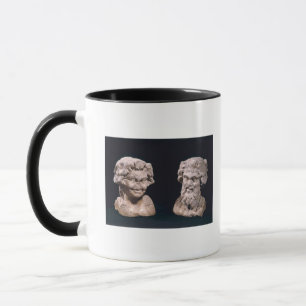 Kopf von Bacchus und Satyr von einer hermatic Tasse