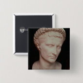 Kopf von Caesar Augustus Button (Vorne & Hinten)