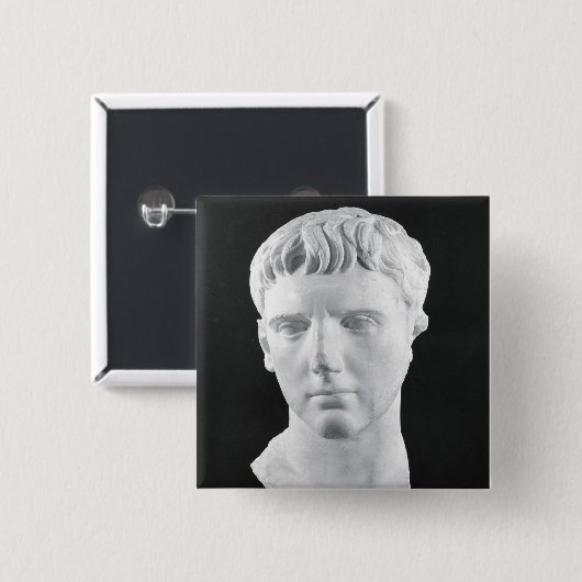 Kopf von Caesar Augustus Button (Vorne & Hinten)