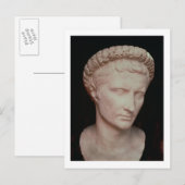 Kopf von Caesar Augustus Postkarte (Vorne/Hinten)