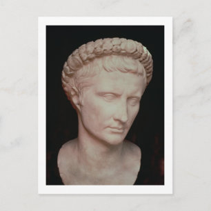 Kopf von Caesar Augustus Postkarte