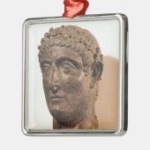 Kopf von Constantine das große Silbernes Ornament (Links)