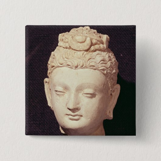 Kopf von einem Buddha, Greco-Buddhistische Art Button (Vorderseite)