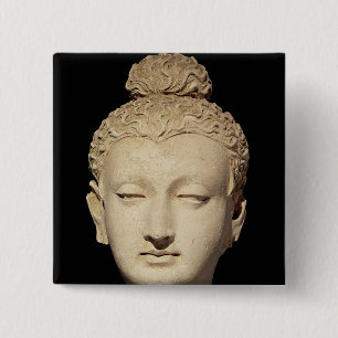 Kopf von einem Buddha, Greco-Buddhistische Art Button