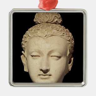 Kopf von einem Buddha, Greco-Buddhistische Art Ornament Aus Metall