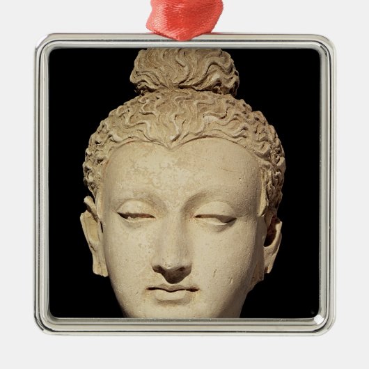Kopf von einem Buddha, Greco-Buddhistische Art Ornament Aus Metall (Vorne)