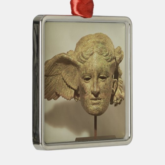 Kopf von Hypnos oder Schlaf Silbernes Ornament (Rechts)