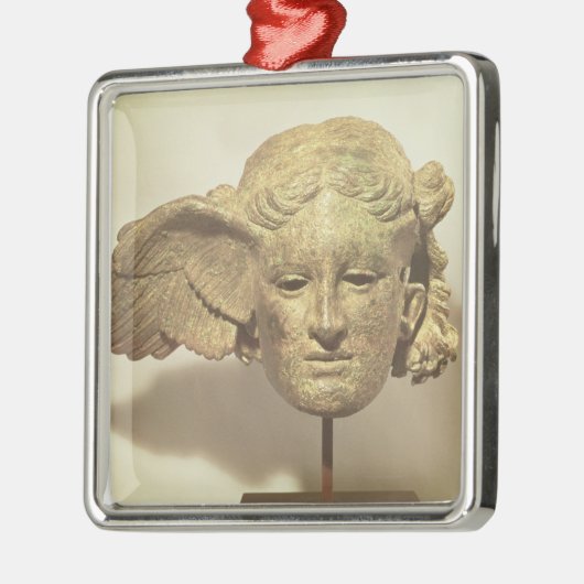 Kopf von Hypnos oder Schlaf Silbernes Ornament (Links)