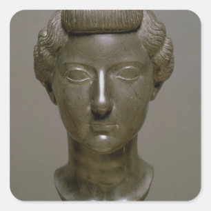 Kopf von Livia Drusilla (ANZEIGE 56 BC-29) Quadratischer Aufkleber