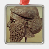 Kopf von Sargon I 2400-2200 BC Silbernes Ornament (Vorne)