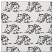 Kopf von zwei Pferden Stoff (Muster)