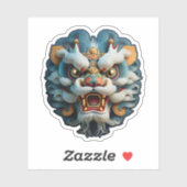 Kopfaufkleber für Chinesisch-Löwe Aufkleber (Blatt)