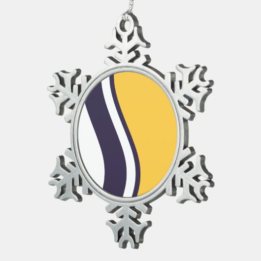 Kopfbänder ohne Schiebeschuss Schneeflocken Zinn-Ornament (Rechts)