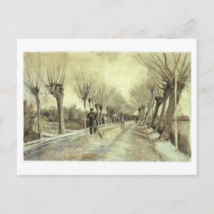 Kopfbäume, Mann mit Besen, Van Gogh Feine Kunst Postkarte