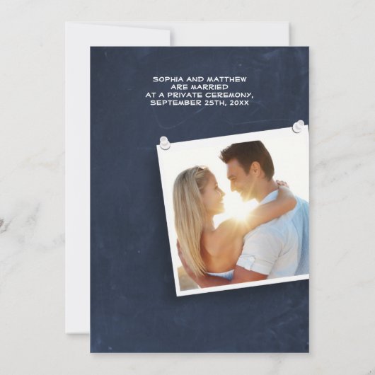 Kopfbrett | FOTO | Einladung zur Hochzeitsempfehlu (Rückseite)