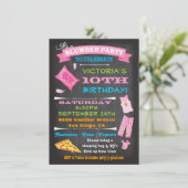 Kopfbrett-Leepover Slumber Party Wellness-Center G Einladung (Stehend Vorderseite)