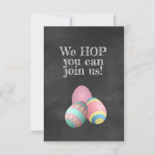 Kopfbrett Pastel Bunny Rabbit Ostereier Jagd Einladung (Rückseite)