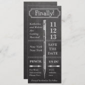 Kopfbrett Save the Date mit Banner Vintag (Vorne/Hinten)