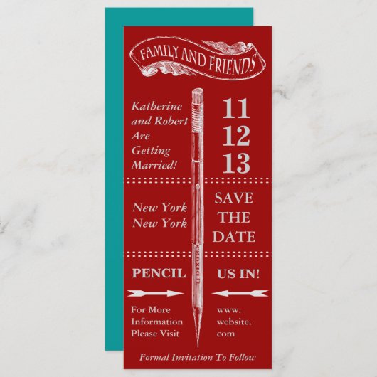 Kopfbrett Save the Date Vintag (Vorne/Hinten)