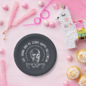 Kopfbrett Skull Personalisiertes Halloween-Party Pappteller (Party)